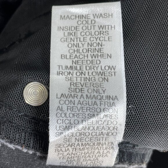 Democracy Ankle Skinny Jeans Womens Size 4 Low Rise Denim Black Jeans 28x27 - Picture 13 of 13